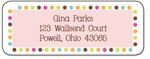 Queen Bee Personalized Return Address Labels - Pink Dotted (LBL-04)
